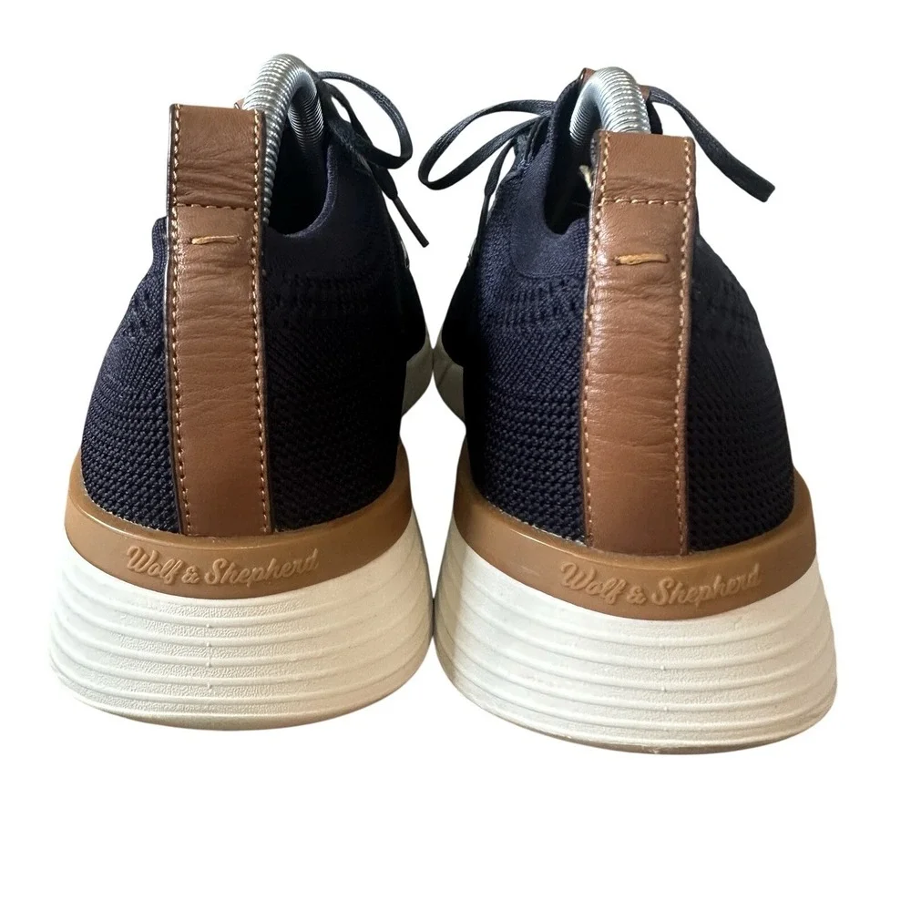 Wolf & Shepherd Swiftknit Derby Knit Mesh Hybrid Sneakers Mens 10 Navy Blue W12